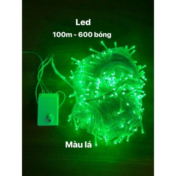 Dây đèn led trang trí 100m 600 bóng nhấp nháy có nút điều khiển nhiều chế độ