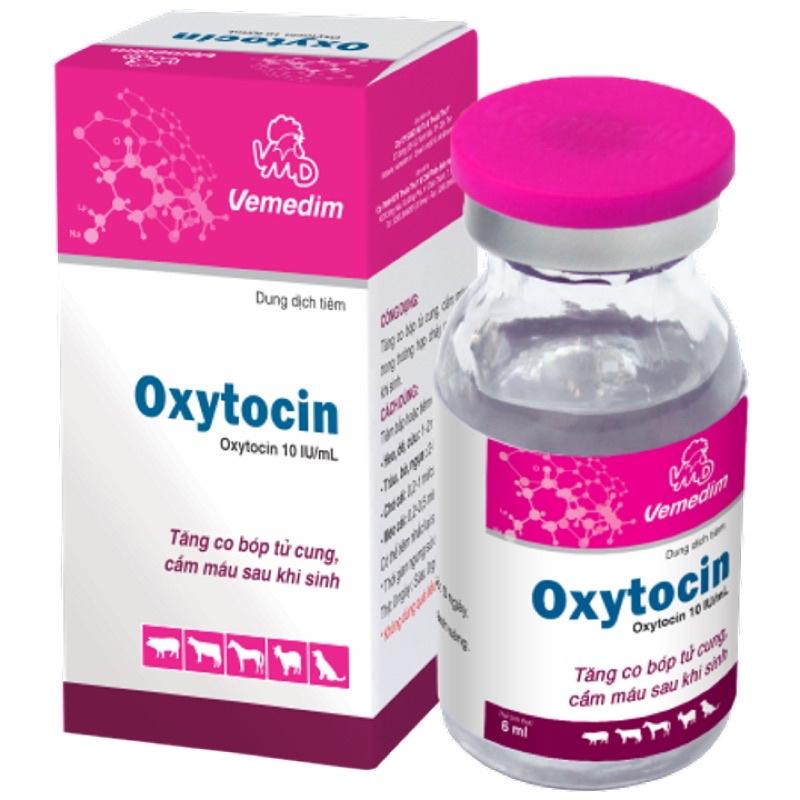 1 lọ OXYTOCIN dùng cho tăng co bóp tu cung, kích thích tiết sữa dùng cho trâu bò lợn gà chó mèo