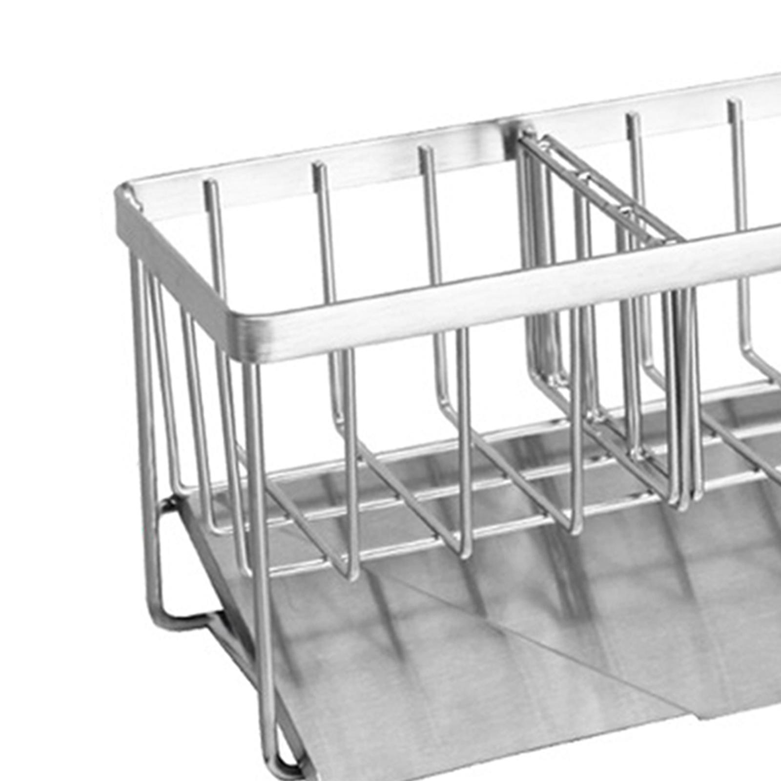 Kitchen Sink Caddy Organizer Shelf Bathroom Accessories with Drain Tray