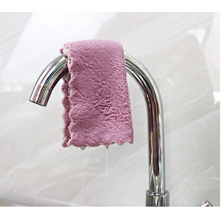 Combo 3 Khăn lau bát đĩa, dụng cụ nhà bếp siêu thấm hút nước, hình chữ nhật không VIỀN - giao màu ngẫu nhiên
