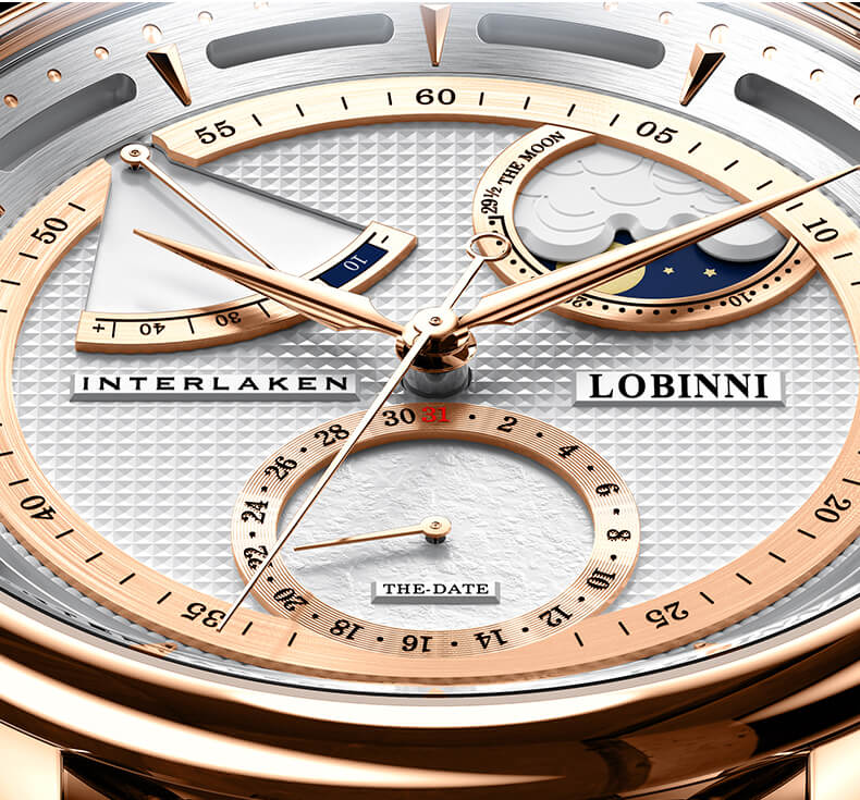 Đồng hồ nam chính hãng LOBINNI L17011-1 Fullbox, Kính sapphire ,chống xước,chống nước,dây da xịn, máy cơ , Mới 100%,Bảo hành 24 tháng