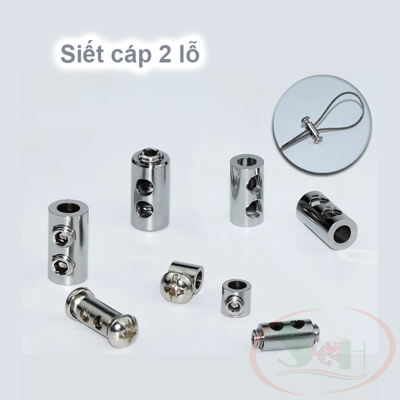 Kit phụ kiện treo đèn MAD ốc siết, cáp inox, móc C treo đèn bể cá tép thủy sinh