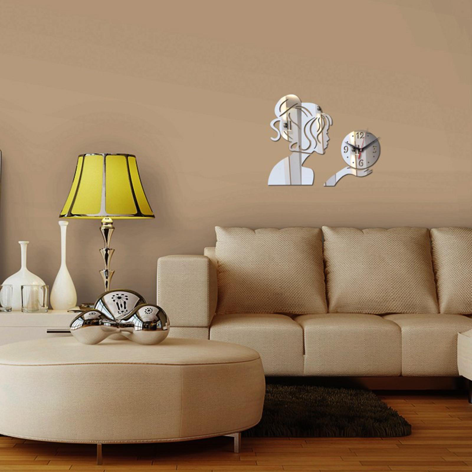 Modern Wall Clock 3D DIY Sticker Clock for Home Decoration