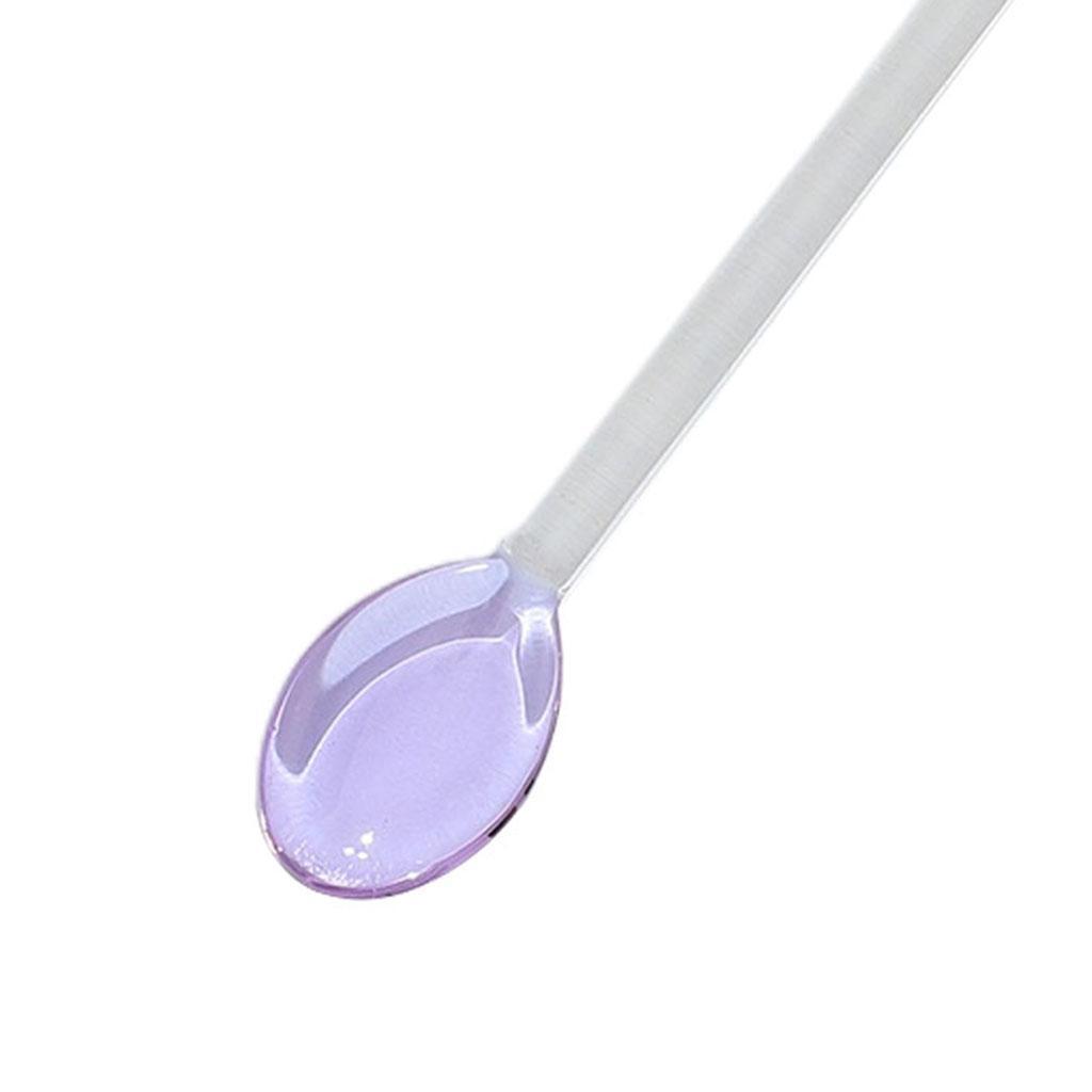 2Pcs Glass Teaspoons Safe Stirring Spoon for Stirring Coffee Bar