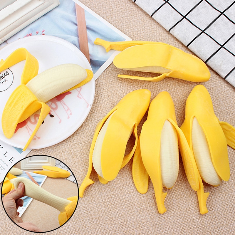 QUẢ CHUỐI CAO SU LỘT VỎ GIẢM STRESS | BANANA STRESS TOY | ĐỒ CHƠI TÁY MÁY GIẢM STRESS | QUÀ TẶNG ĐỒNG NGHIỆP