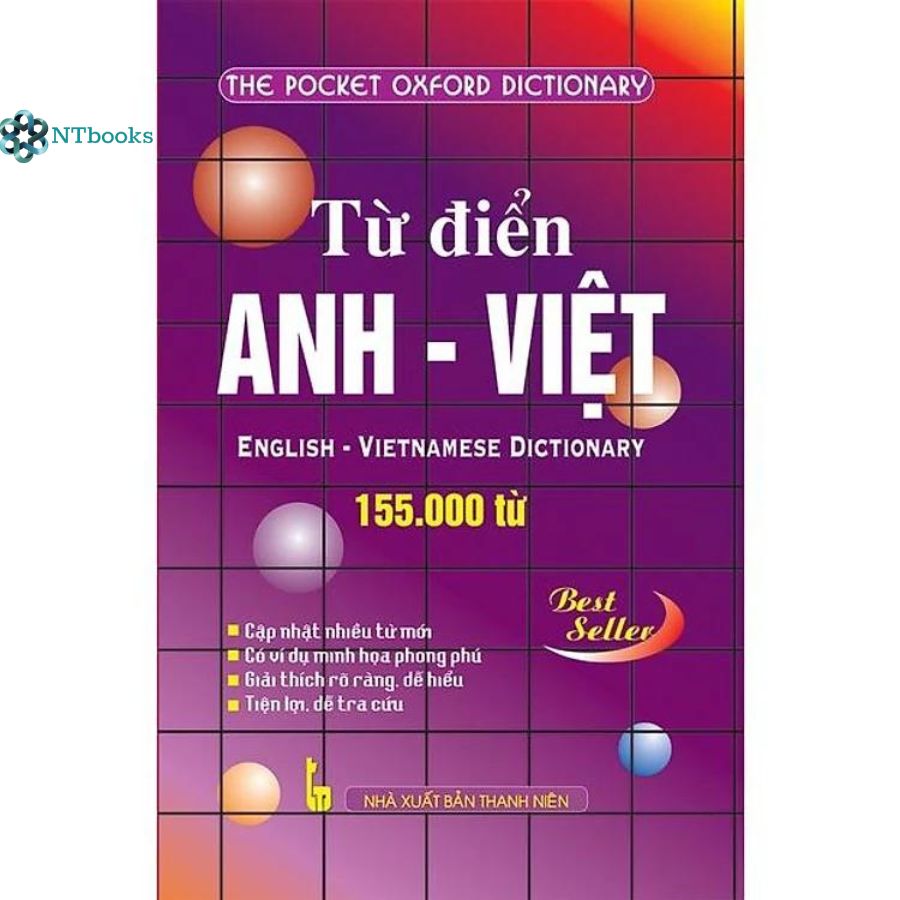 Sách Từ điển Anh - Việt 155.000 từ - Tím hộp