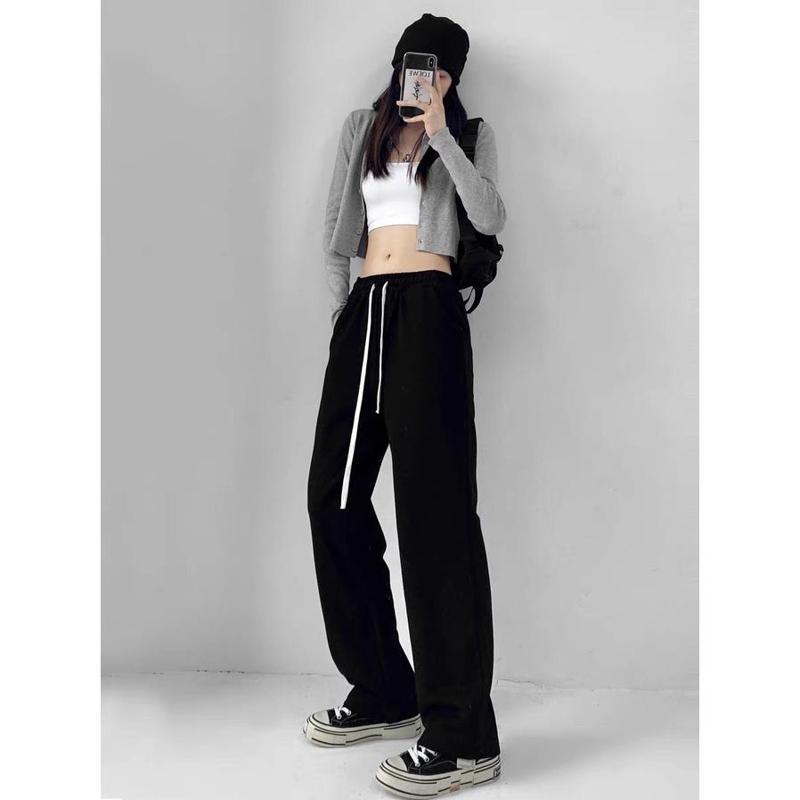 (HOT Trend)Quần Dài Ống Rộng Unisex , Quần Dài Ống Suông , quần dài jogger nam nữ , chất liệu thun da cá thoáng mát