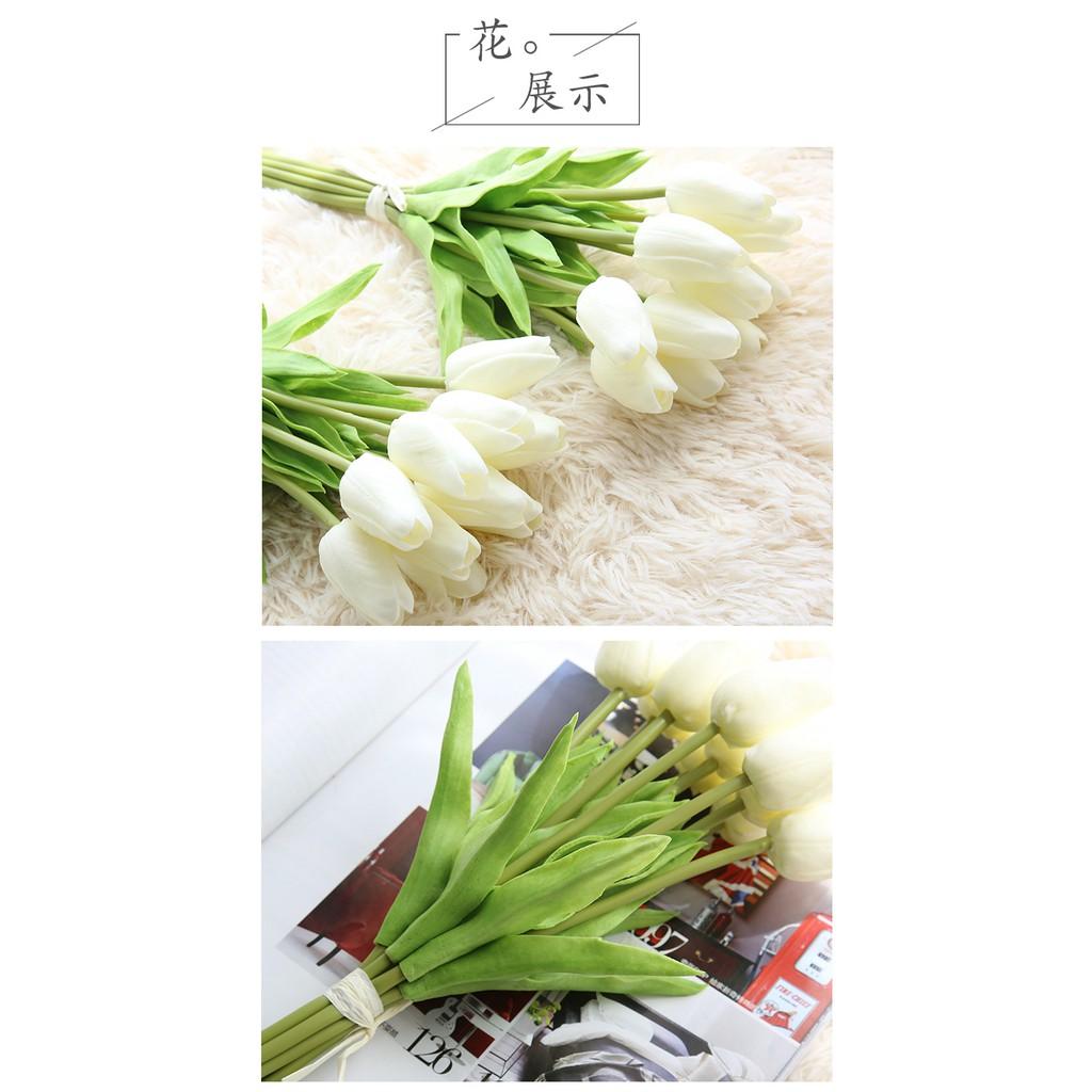 Cành hoa tulip PU 32cm cao cấp giống thật đến 99