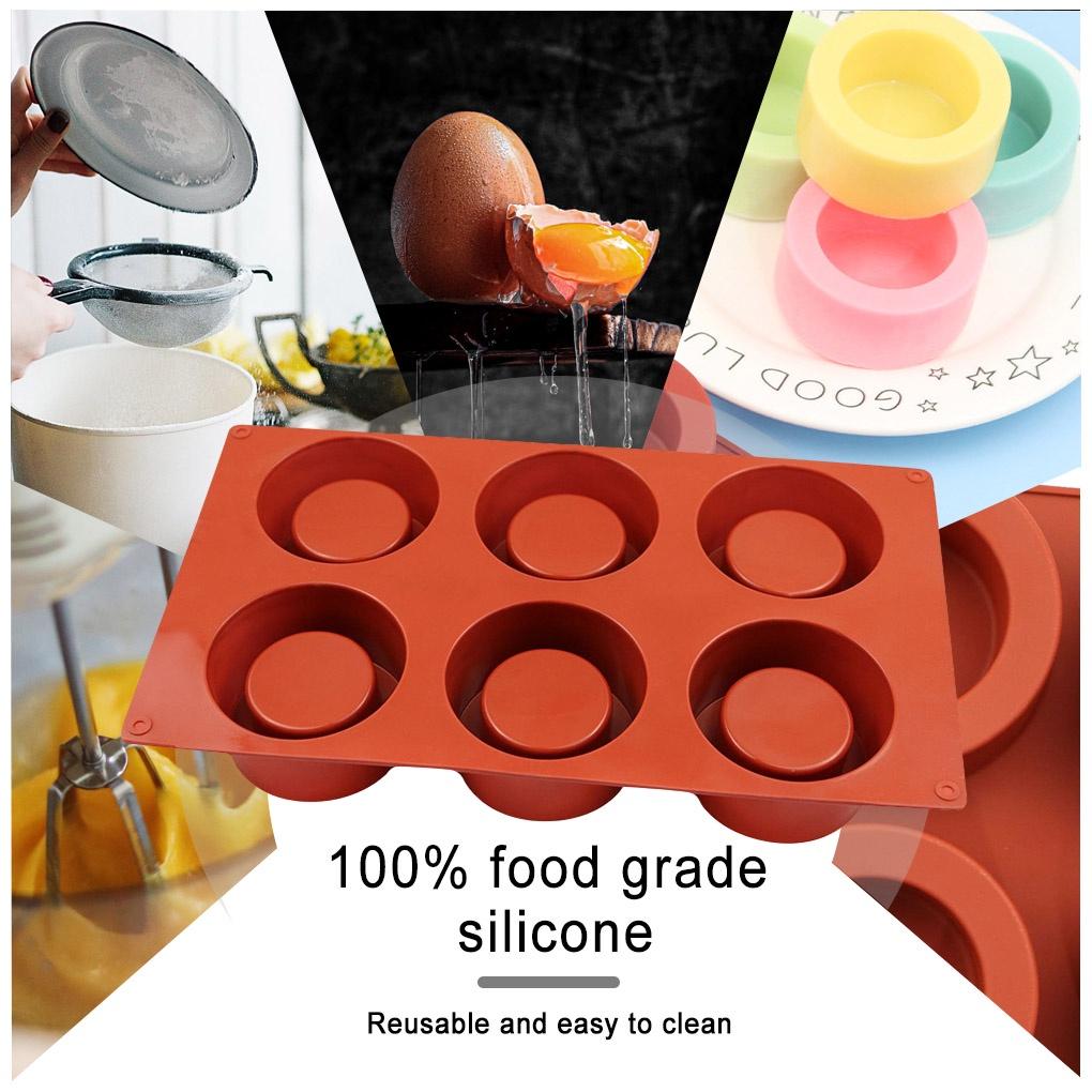 Silicone Muffin Cups Heat-Resistant Non-Stick Mold Portable Reusable Flexible Cupcake Tray DIY Food Roasting Oven