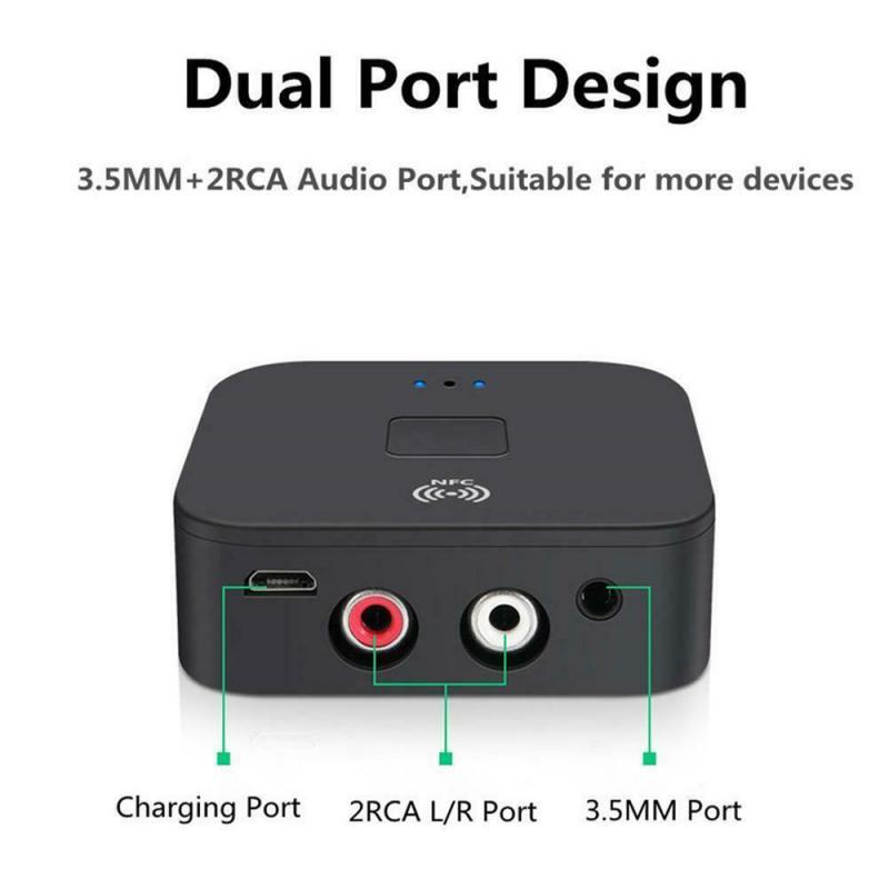 NFC Bluetooth 5.0 Receiver 3.5mm APTX LL AUX RCA Jack Wireless Adapter Auto Car Bluetooth Audio Receiver