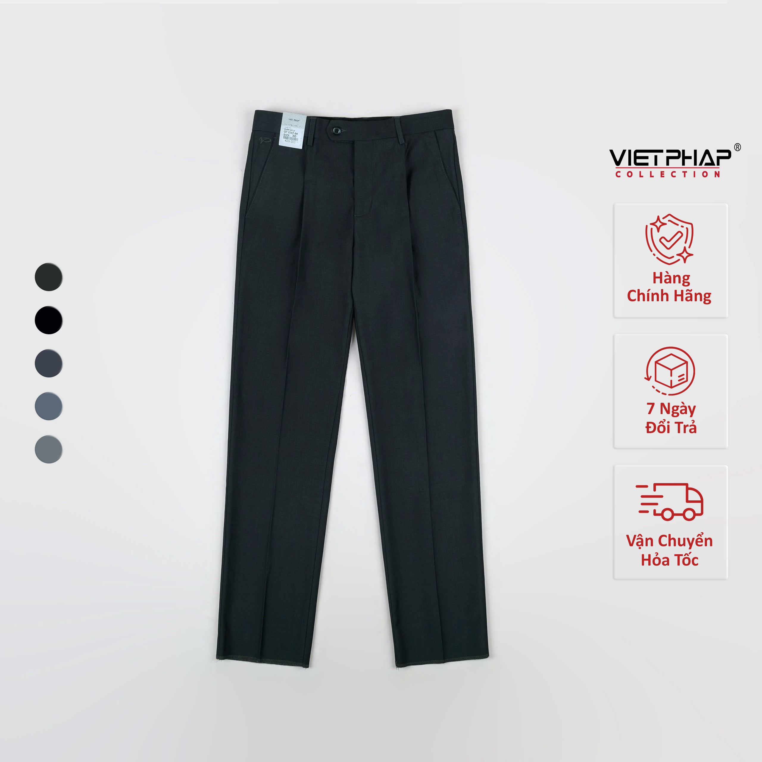 Quần Tây Nam VIỆT PHÁP Form Classic Có Ly Chất liệu Cao Cấp Chống Nhăn, Độ Bền Cao 2347