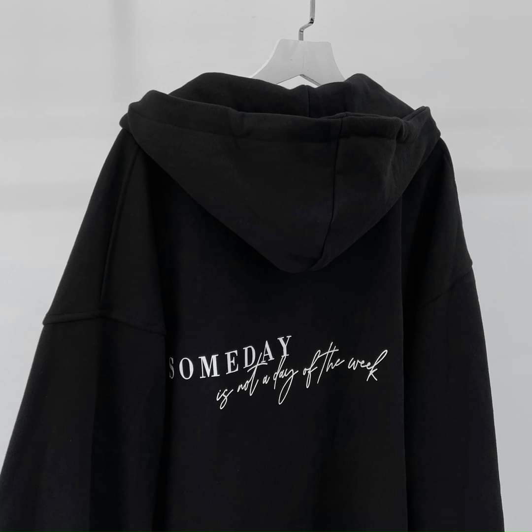 Hình ảnh áo khoác nỉ hoodie Unisex phong cách Hàn SOMEDAY, áo khoác nam nữ có túi from rộng ulzzang có khoá kéo, ÁO KHOÁC CHỐNG NẮNG CÓ MŨ - ÁO KHOÁC HOODIE NAM NỮ ULZZANG COUPLE