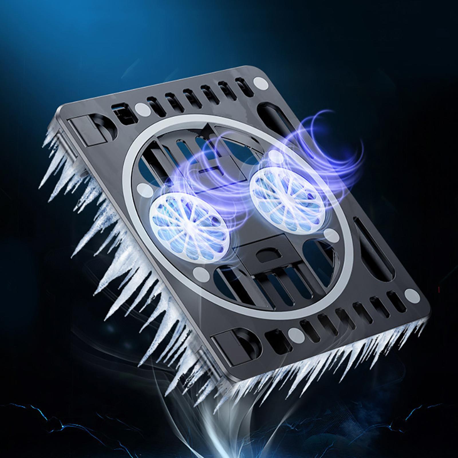 Laptop Cooling Pad with 2 Quiet Fans Light-Weight Cooler Stand for Notebook