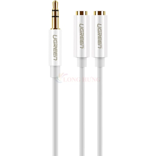 Cáp chuyển AV 3.5mm sang 2 đầu tai nghe Ugreen Audio Cable 25cm AV134 - Hàng chính hãng