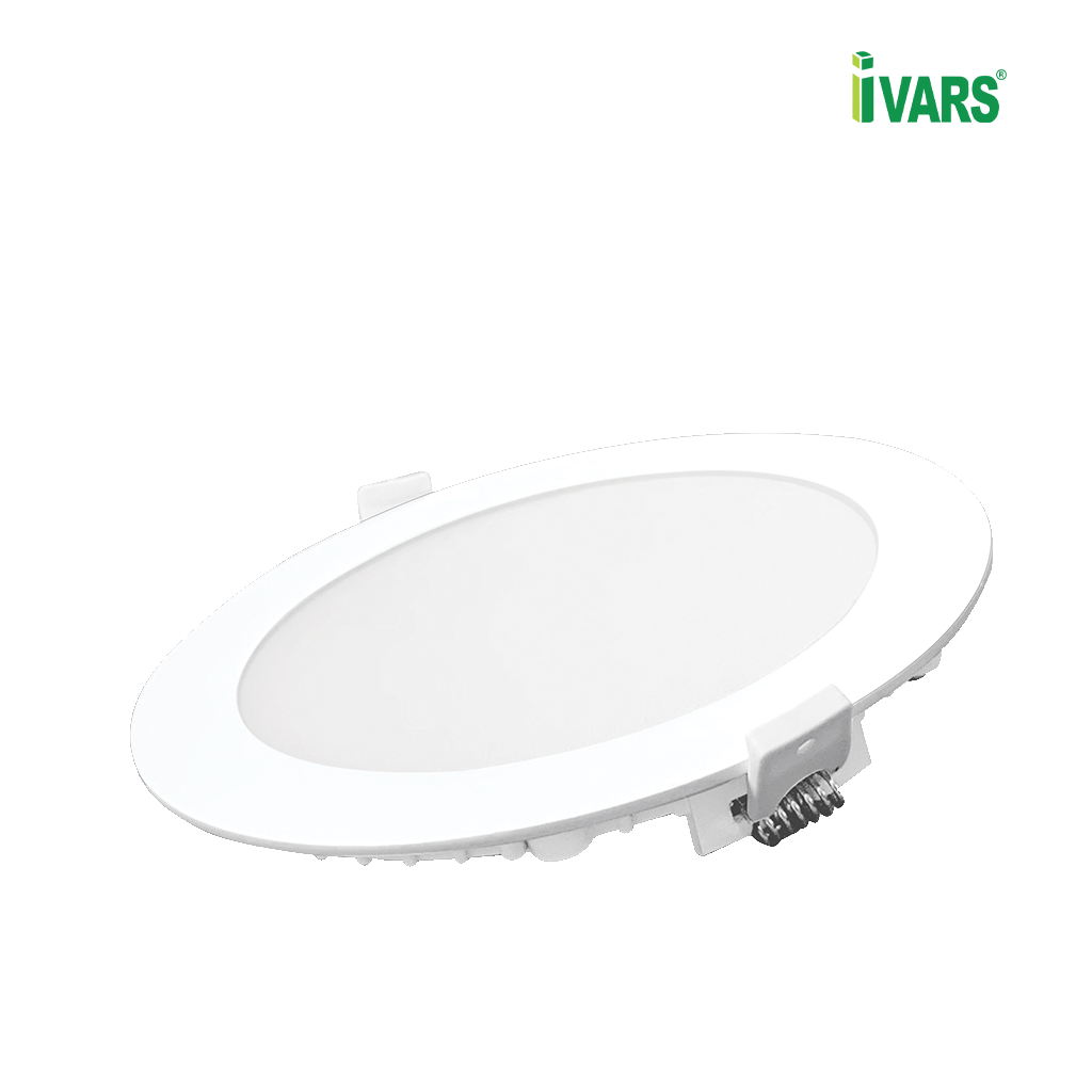 Đèn LED Âm Trần Siêu Mỏng Nhẹ Ánh Sáng Đổi Màu Thương Hiệu IVARS - Công Suất 6W/7W/9W/12W(Tròn/Vuông) - Hàng chính hãng