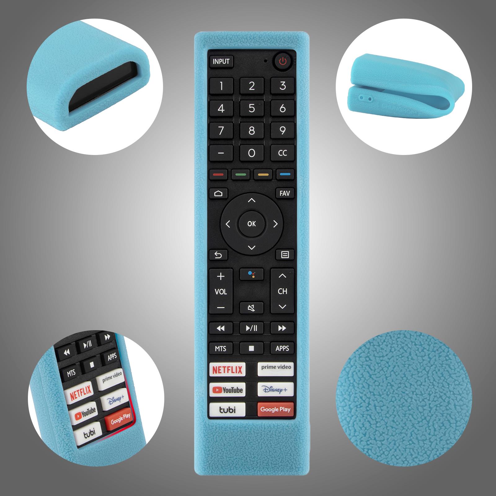 Bao gồm cho Hisense ERF3F80H ZDB1210320 TV điều khiển từ xa điều khiển silicone điều khiển điều khiển từ xa với vòng lặp vòng lặp