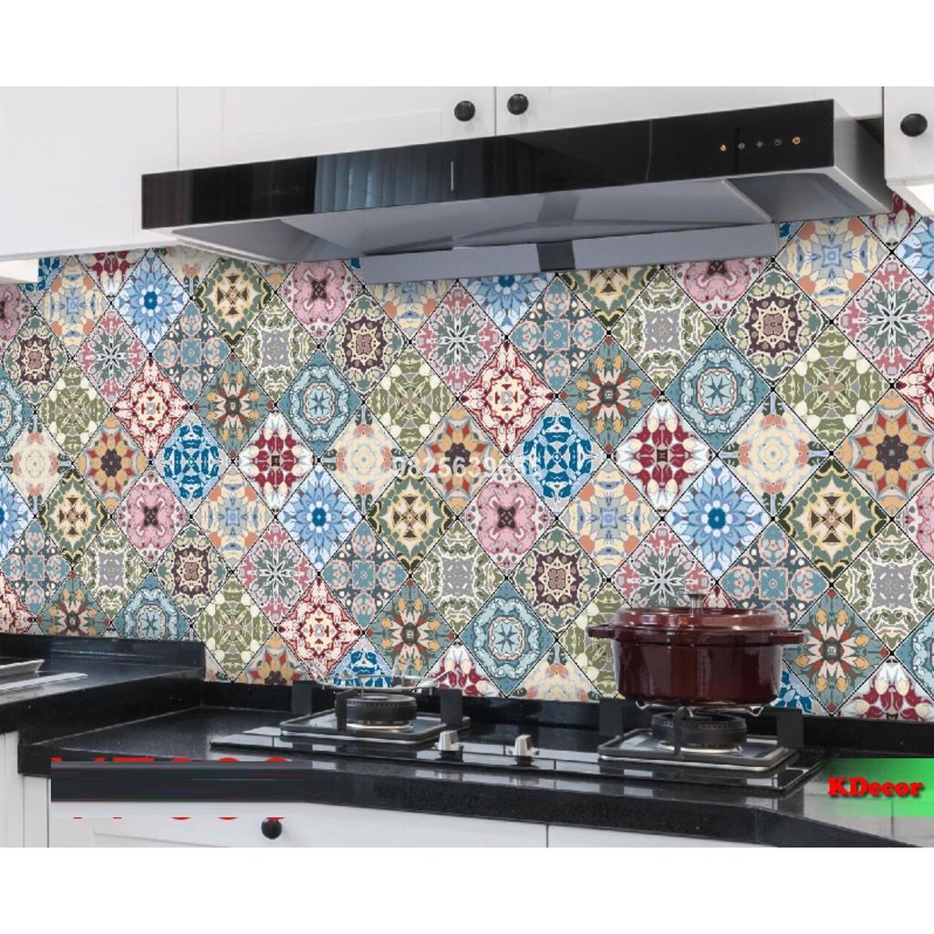 3 mét Decal dán bếp, giấy dán bếp tráng nhôm chịu nhiệt khổ 60cm