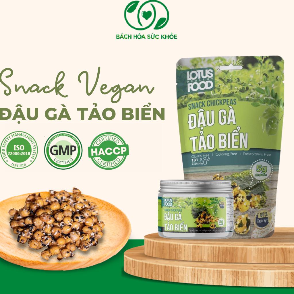 Đậu gà hữu cơ sấy giòn LOTUS HFC 30g rong biển, snack đậu gà ăn vặt bổ dưỡng tốt cho sức khỏe