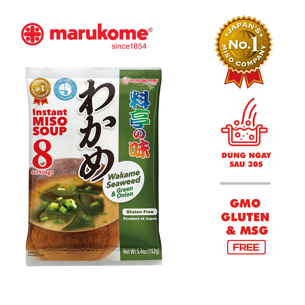 Soup Miso rong biển Wakame ăn liền Marukome Nhật 152g