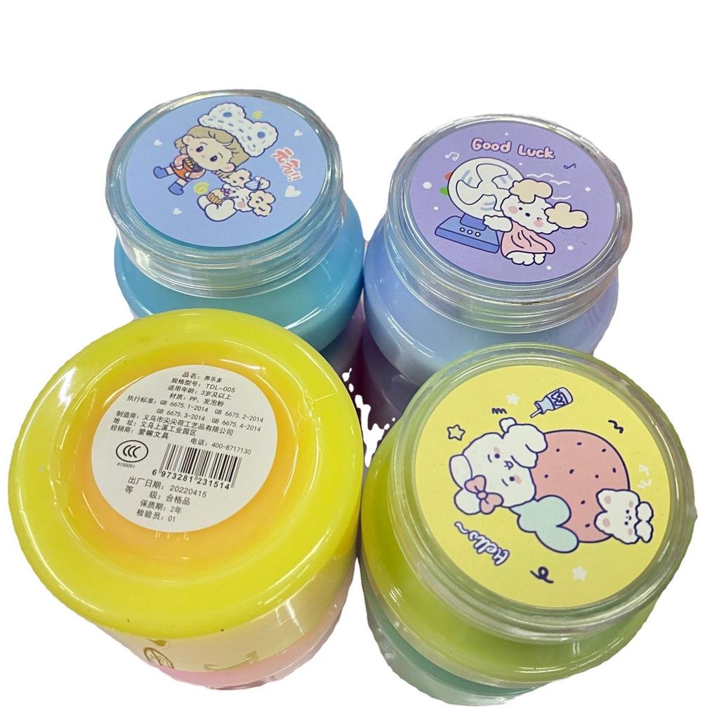 Slime sữa chuối dâu màu đẹp rainbow pastel Đồ chơi hủ slam chất nhầy ma thuật squishy