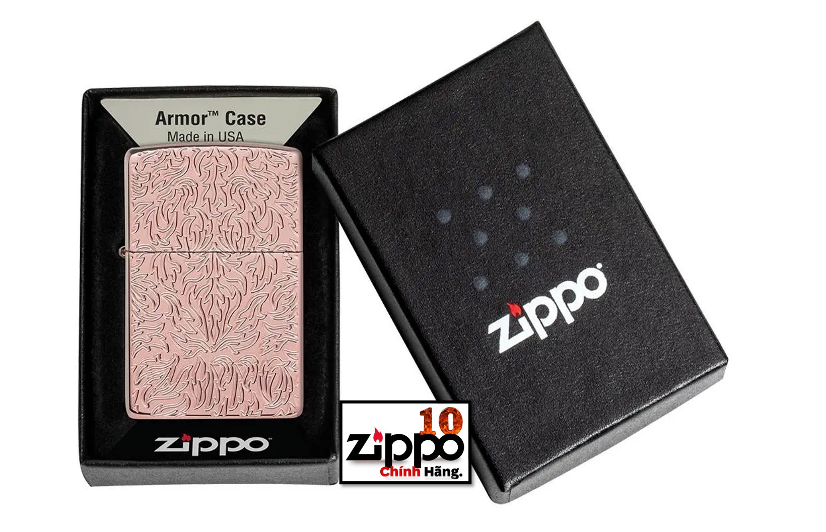 Bật lửa ZIPPO 49703 ArmorCarved Design - Chính hãng 100%