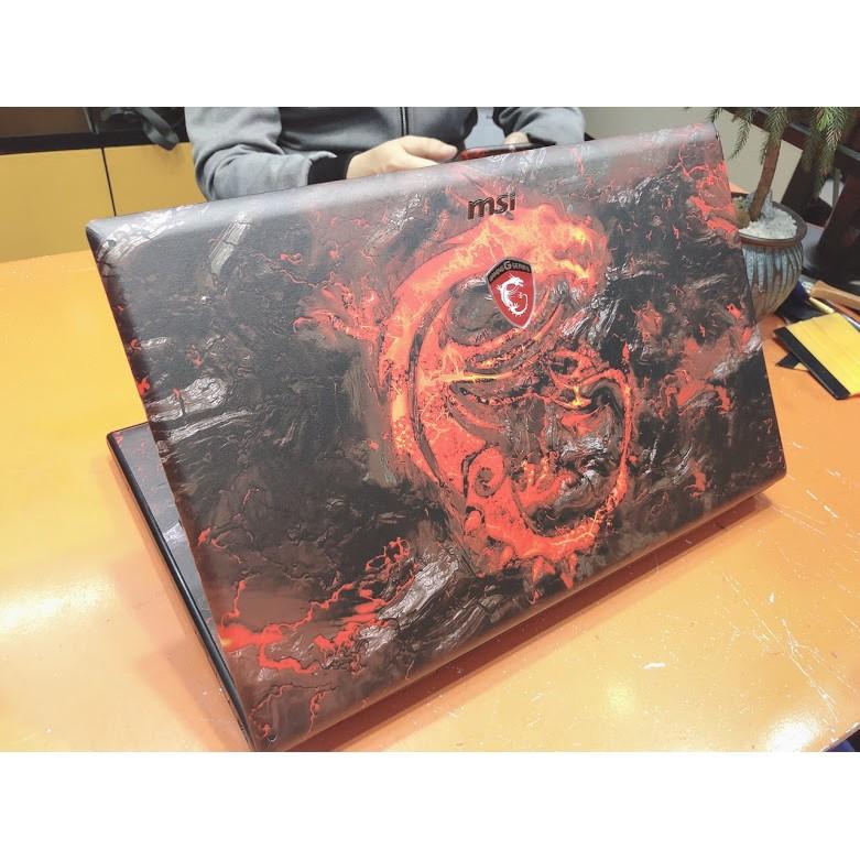 Skin dán Laptop MSI màu đen sần (inbox mã máy cho Shop)