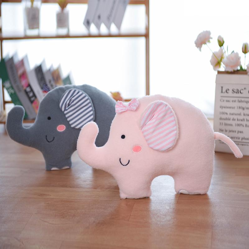 45X35cm Phẳng Voi Nhồi Bông Gối Ngủ Hoạt Hình Hồng Động Vật Mũi Dài Voi Ném Gối Tốt Nhất Quà Tặng Sinh Nhật Cho Trẻ Em