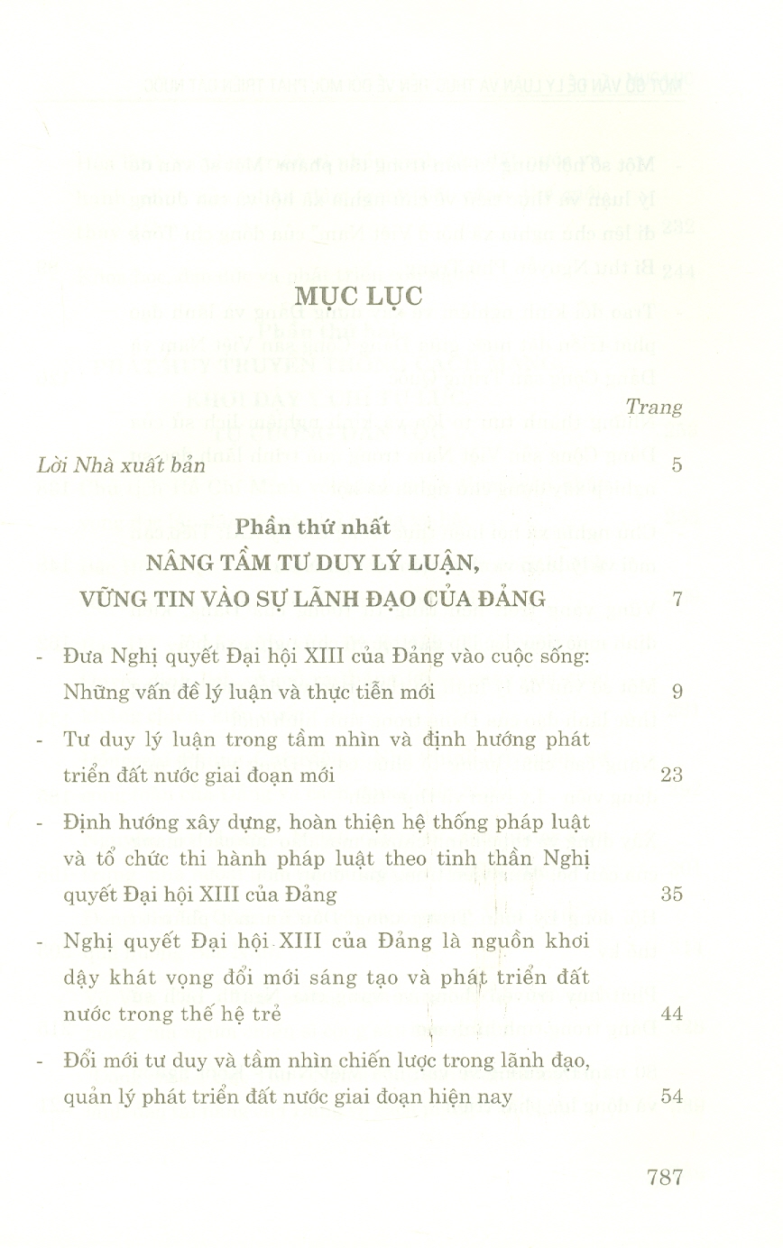 Một số vấn đề lý luận và thực tiễn về đổi mới phát triển đất nước (bản in 2023)