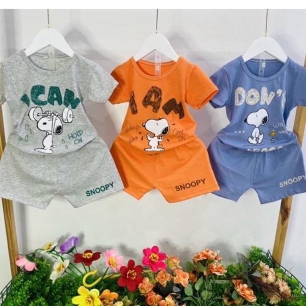 Bộ cộc tay cotton cho bé trai hiệu Cizi.shop