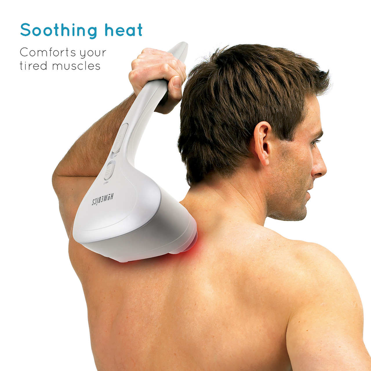 Máy massage cầm tay 2 đầu kèm nhiệt Homedics PA-MHA Hàng Chính Hãng