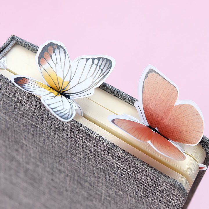 Bộ 10 cái BookMark con bướm, Giấy ghi chú Note Bookmark thiết kế hình bướm dễ thương, xinh xắn giao mẫu ngẫu nhiên