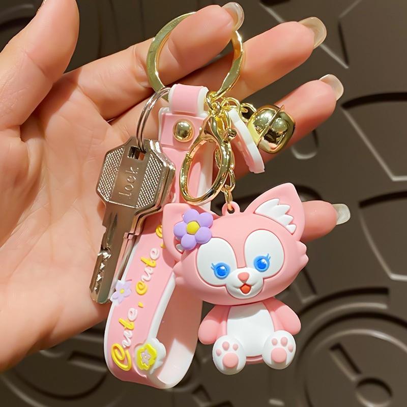 Móc Khóa cáo nhỏ màu hồng dễ thương , Móc Túi Xách, Móc khóa xe máy độc đáo phong cách Hàn Quốc