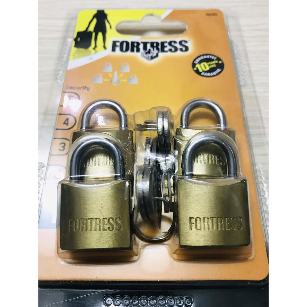 Bộ 4 ổ khóa vali Fortress 1820 Q thân đồng 20mm - khóa hành lý - MSOFT