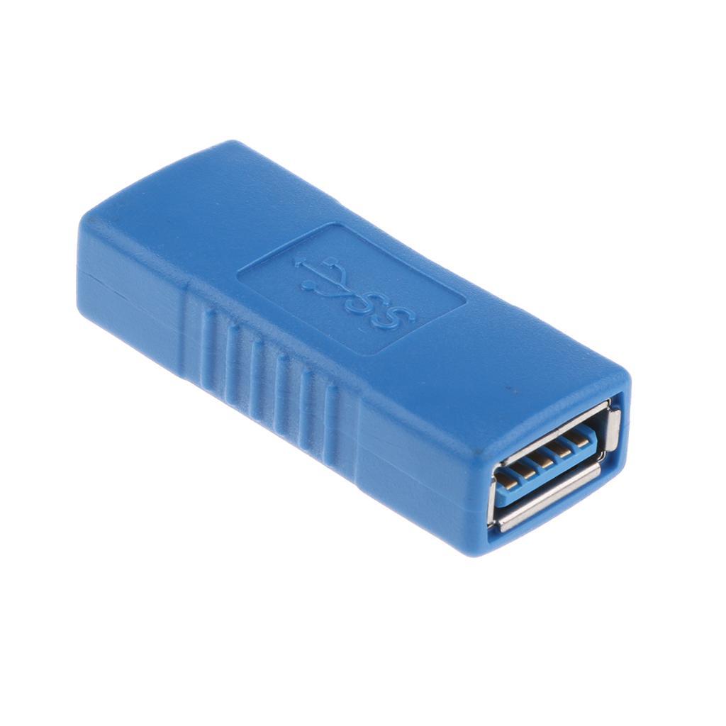 Type A Female-Female USB3.0 Adapter Coupler Gender Changer Connector Black