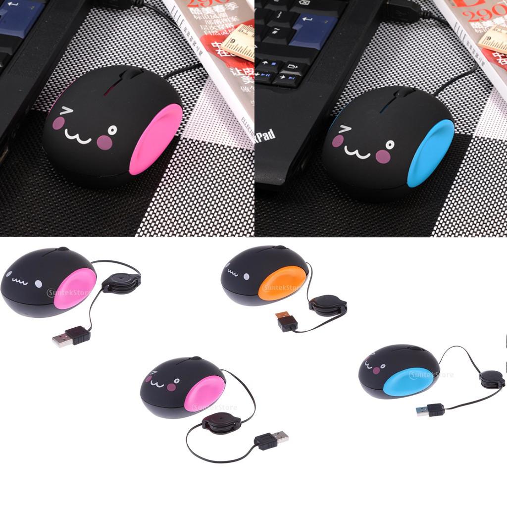 Retractable 1000 DPI USB Optical Scroll Mouse Mice for PC Laptop Computer