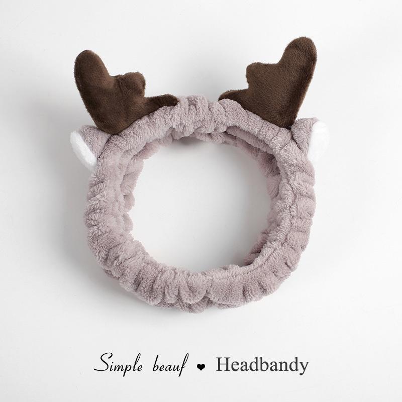 Băng Đô Rửa Mặt Và Băng Đô Cài Tóc Hình tuần lộc, sừng hươu, cua cực cute PK746