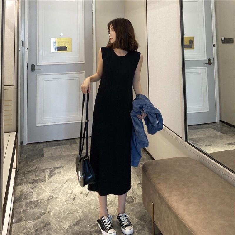 Đầm thun cotton sát nách xịn xò