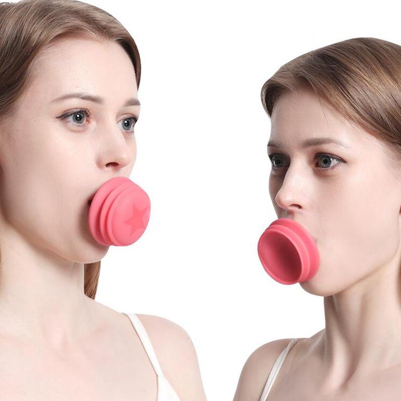 Silica gel jaw thisiser bóng mặt huấn luyện trượt hàm v line v hình dạng tập thể dục đôi cằm giảm cơ sở nâng cơ cổ Color: Purple