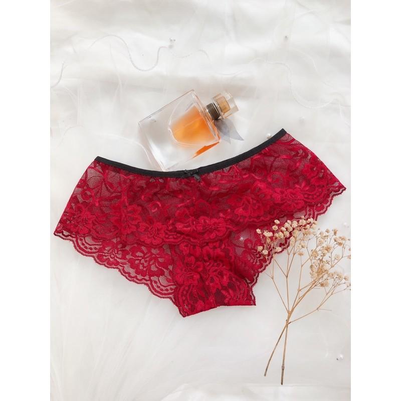 Hera red - Set lót ren áo bra không gọng mút mỏng