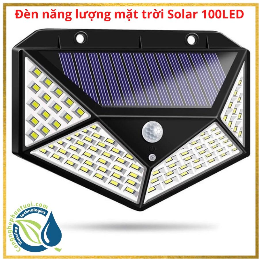 Đèn năng lượng mặt trời Solar 100LED siêu sáng 3 chế độ cảm biến chuyển động