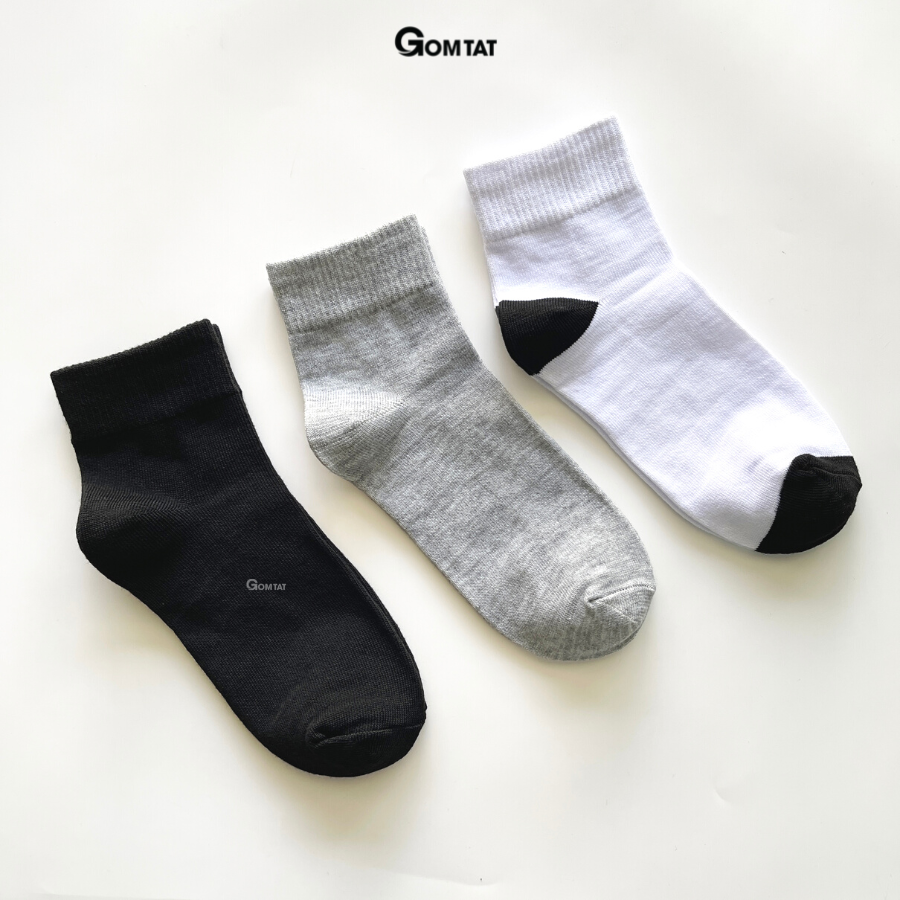 Tất Cổ Cao Trơn Nam Nữ GOMTAT, Vớ Cao Cổ Unisex Trơn Màu Vải Cotton Chuẩn Xuất Nhật - TRONCAO-VNXK