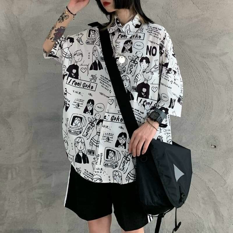 Áo sơ mi nam truyên tranh Anime mẫu mới cực hot