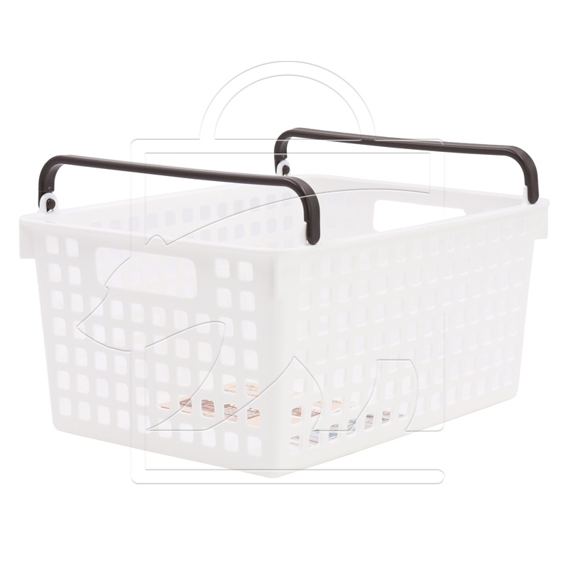 Giỏ Đựng Đồ Nhà Bếp, Văn Phòng Đa Năng Màu Trắng Có 2 Quai Xách - Hàng Nhật Nội Địa