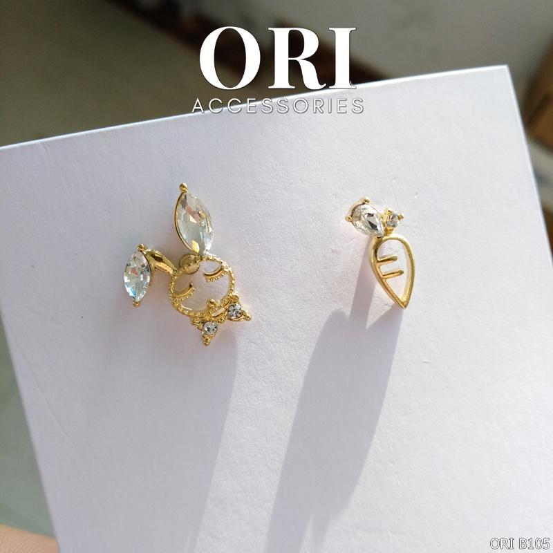 Khuyên tai nữ Thỏ và Cà rốt xinh xắn dễ thương ORI ACCESSORIES B105