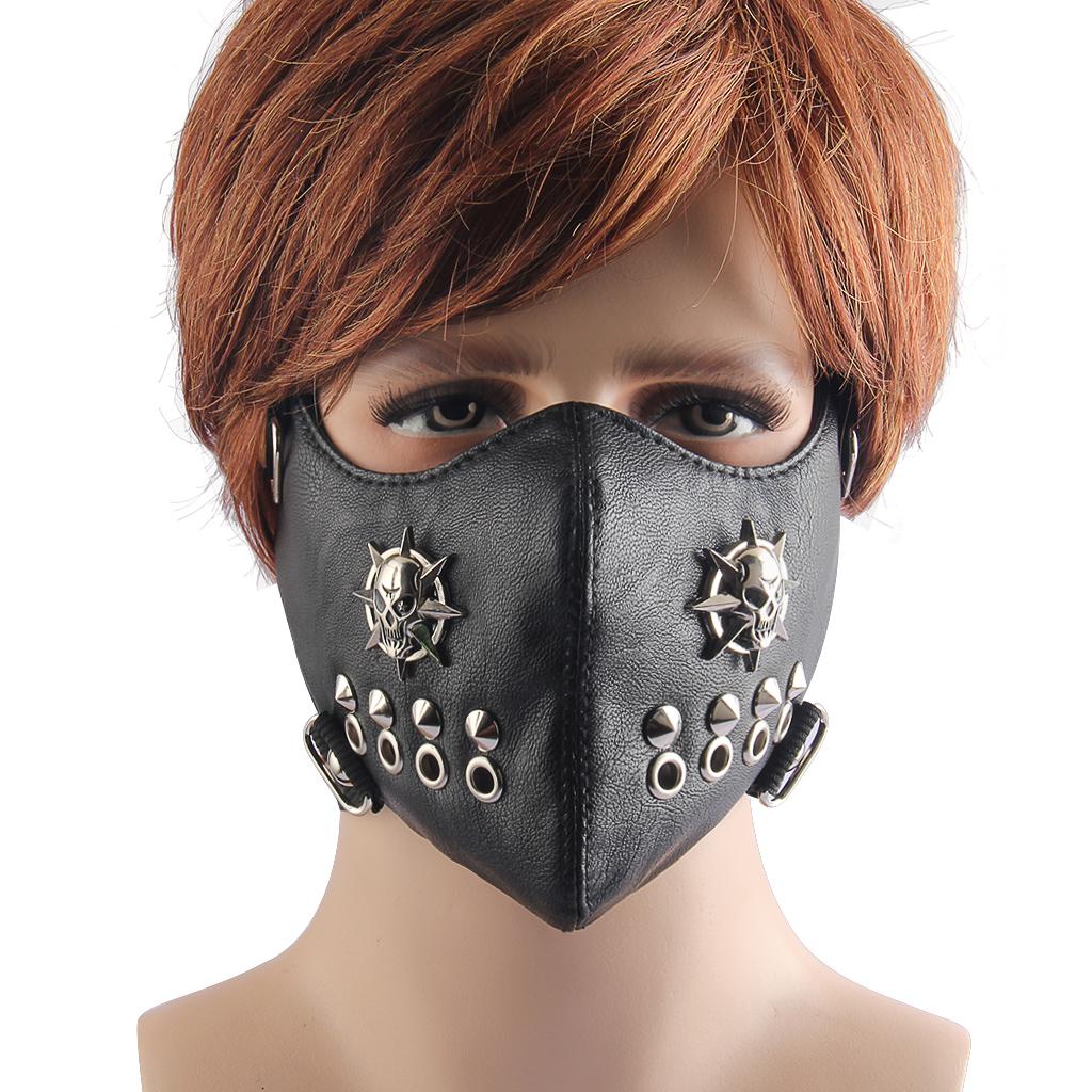 Steampunk Gothic Studded  Mask Ski Mask Face Mask Leather Motorcycle Mask Carnival Carnival Costume