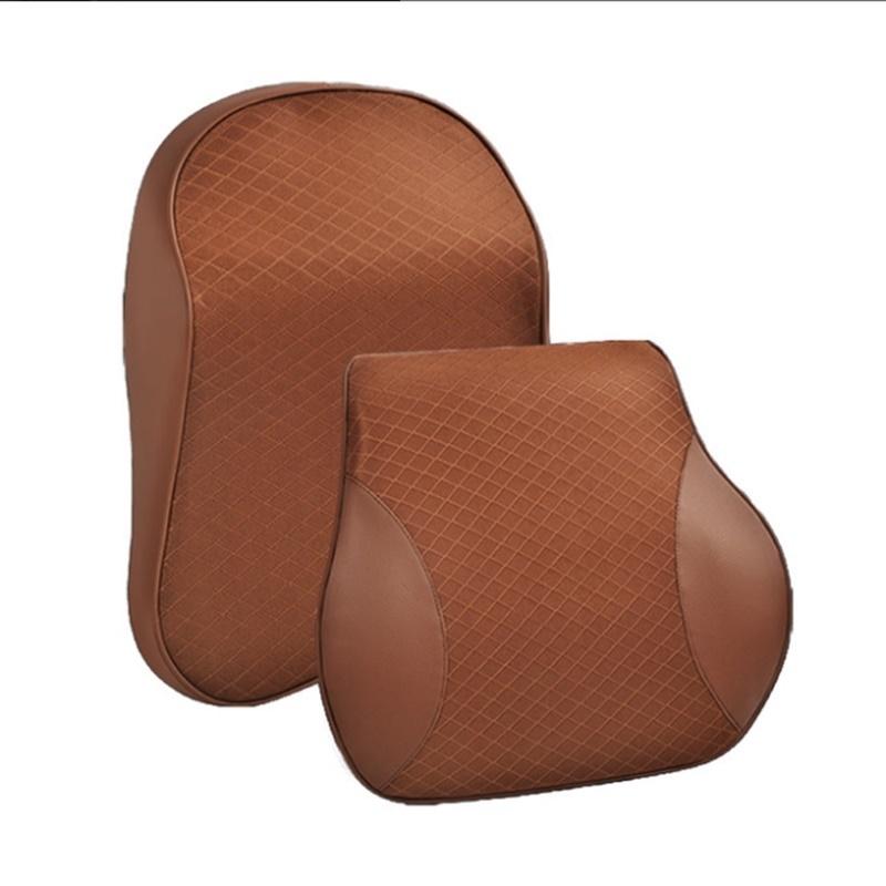 Combo tựa đầu, tựa lưng, tựa cổ, gối tựa đầu, gối tựa cổ ô tô, văn phòng