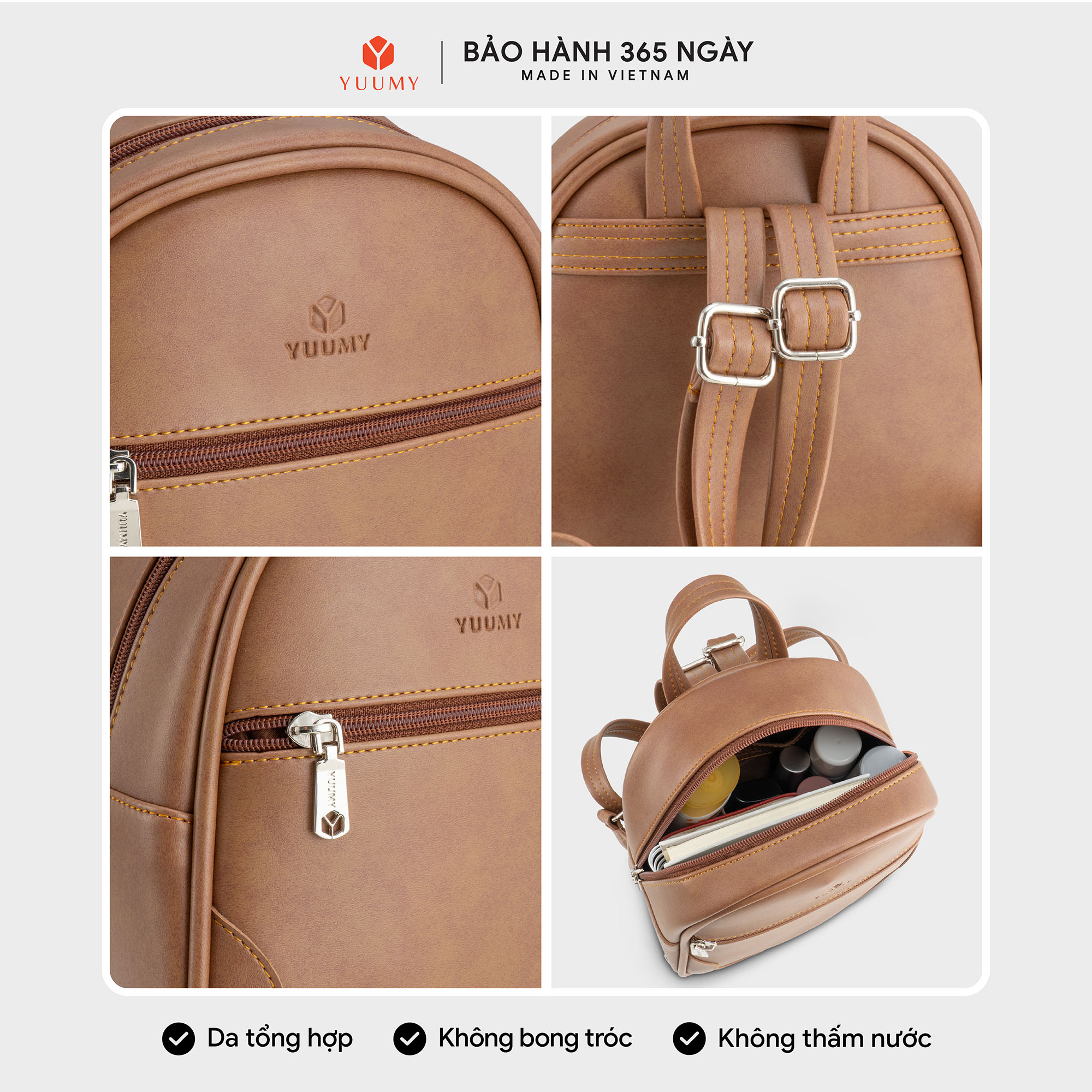 Balo Yuumy ( Thời trang nữ mini dáng tròn - Balo da Liberal YBA115 )