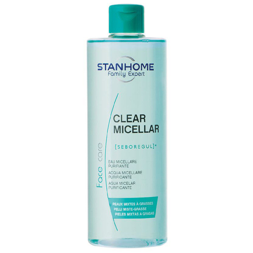 Nước Rửa Mặt Và Tẩy Trang 2 In 1 Cho Da Dầu Mụn Clear Micellar Stanhome - Da Nhạy Cảm (400ml)