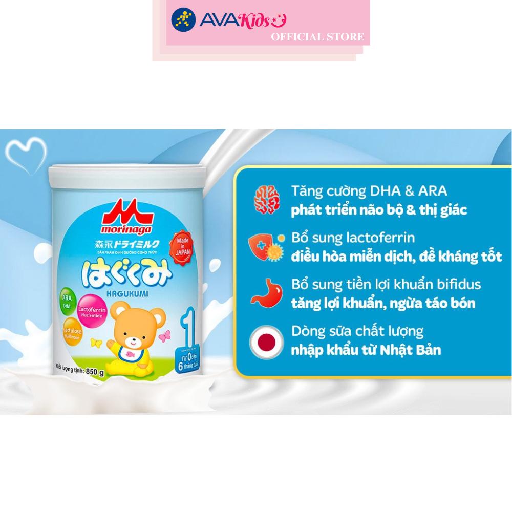 Sữa bột Morinaga Hagukumi số 1 850g (0 - 6 tháng)