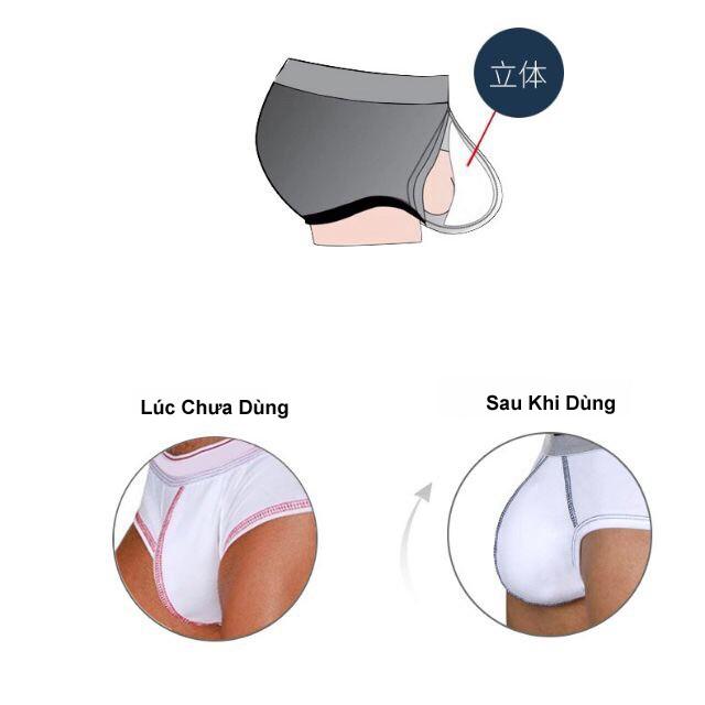 MIẾNG ĐỘN QUẦN LÓT NAM - ĐỘN TRƯỚC SEXY - Loaị Nổi 3D